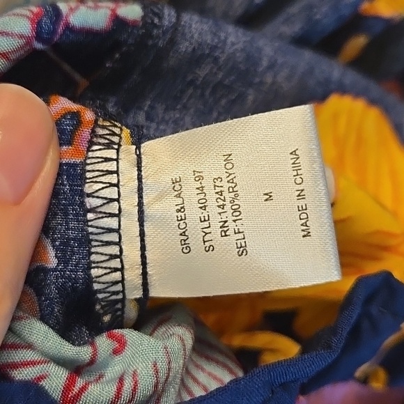 Grace and Lace Smocked Floral Print Summer Shorts - Picture 6 of 7